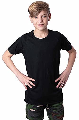 Mivaro Jungen Sport Shirt Trikot Funktionsshirt Laufshirt Fußball Training Tshirt, Größe:134/140, Farbe:Schwarz Mivaro Jungen Sport Shirt Trikot Funktionsshirt Laufshirt Fußball Training Tshirt, Größe:134/140, Farbe:Schwarz von Mivaro