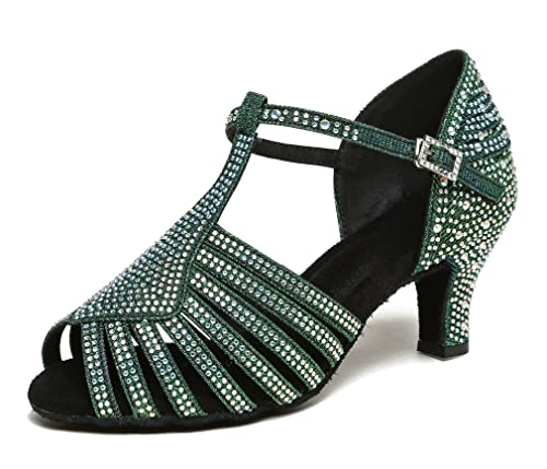 Damen Glitzer Tanzschuhe T-Spange Braut Hochzeit Partei Schuhe L558 Grun EU 37.5 Damen Glitzer Tanzschuhe T-Spange Braut Hochzeit Partei Schuhe L558 Grun EU 37.5 von Miyoopark