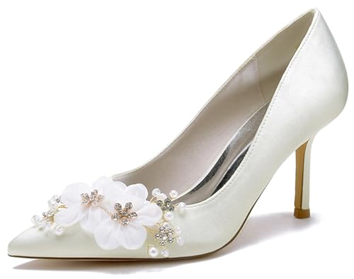 Miyoopark Damen Elegant Braut Hochzeit Schuhe mit Stitching Blume Crystal Pearl J608 Elfenbein 3.4" Absatz EU 39 Miyoopark Damen Elegant Braut Hochzeit Schuhe mit Stitching Blume Crystal Pearl J608 Elfenbein 3.4" Absatz EU 39 von Miyoopark