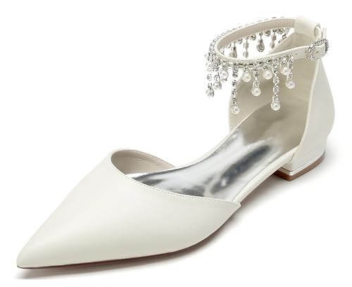 Miyoopark Damens Spitz Kleid Schuhe fur Hochzeits mit Strass Abend Pumps J586 Elfenbein 1" Absatz EU 40 Miyoopark Damens Spitz Kleid Schuhe fur Hochzeits mit Strass Abend Pumps J586 Elfenbein 1" Absatz EU 40 von Miyoopark