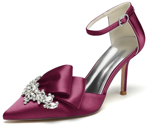 Miyoopark Frauen Braut Schuhe mit Schleifen Niedriger Absatz Hochzeit Pumps J617 Weinrot 3.4" Absatz EU 40 Miyoopark Frauen Braut Schuhe mit Schleifen Niedriger Absatz Hochzeit Pumps J617 Weinrot 3.4" Absatz EU 40 von Miyoopark