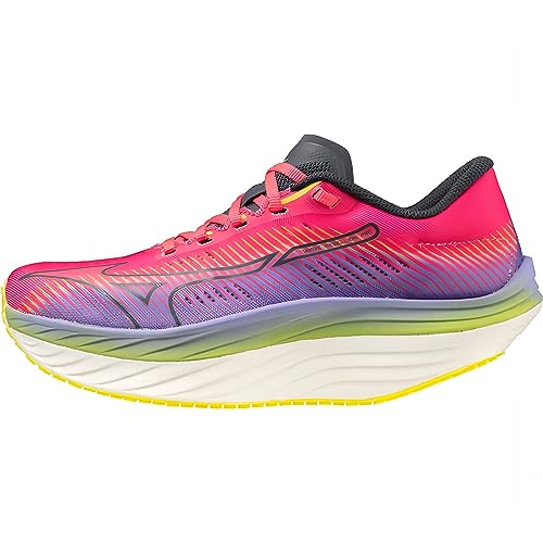 Mizuno Damen Wave Rebellion Pro (W) Laufschuhe, Rosa/Blau/Lila (High Vis Pink Ombre Blue Purple Pun, 38.5 EU von Mizuno