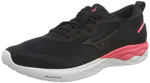 Mizuno Damen Wave Revolt Straßen-Laufschuh, Schwarz/Schwarz/Diva Pink, 39 EU von Mizuno