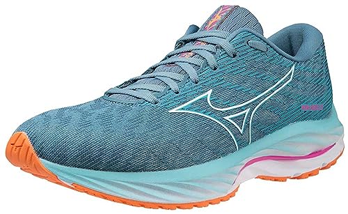 Mizuno Unisex Wave Rider 26 Running Shoes, Antigua Sand/White/Light Orange, 38 EU von Mizuno