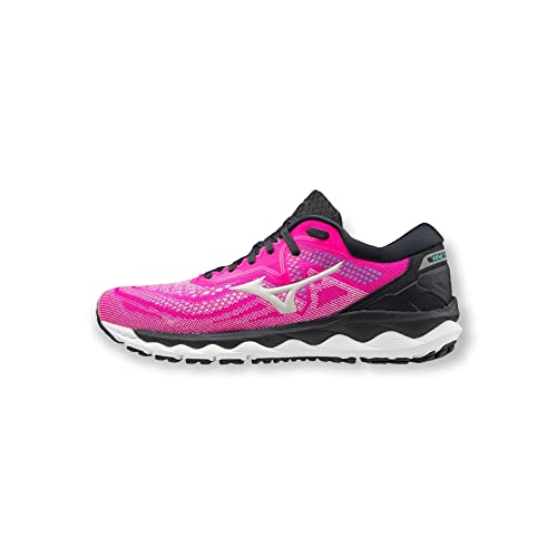 Mizuno Damen Wave Sky 4 (W) Leichtathletik-Schuh, Pink Glo Nimbus Cloud Atlantis, 38 EU von Mizuno