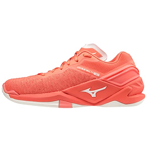 Mizuno Damen Wave Stealth Neo Handballschuh, Coral Pink, 38.5 EU von Mizuno