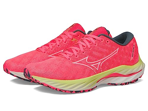 Mizuno Damen Welle Inspire 19 Laufschuh, Hoch/Vis Pink/Schneewittchen, 38.5 EU von Mizuno