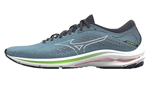 Mizuno Herren Wave Rider Walking-Schuh, SmokeBlue/Wht/NeoLime, 46.5 EU von Mizuno