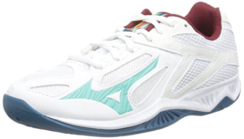 Mizuno Lightning Star Z6 Jr Volleyball-Schuh, Wht Turquoise Mblue, 34.5 EU von Mizuno