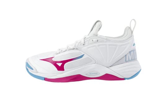 Mizuno Wave Momentum 2 Damen Volleyballschuh für Damen, Weiß/Rosa, Größe 47 von Mizuno