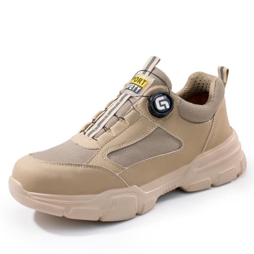 MlYJmer Arbeitsschuhe Stahlkappenschuhe Herren Sicherheitsschuhe Pannensichere Arbeitsschuhe,Beige,38 EU MlYJmer Arbeitsschuhe Stahlkappenschuhe Herren Sicherheitsschuhe Pannensichere Arbeitsschuhe,Beige,38 EU von MlYJmer