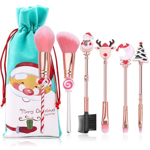 Foundation Contour Brush, Cosmetic Brush Set, Beauty Tool Set, Holiday Makeup Brushes, Face Blush Brush, Professional Blending Brush, Christmas Cosmetic Set, Face Contour Brush, Makeup Lip Brush, Make Foundation Contour Brush, Cosmetic Brush Set, Beauty Tool Set, Holiday Makeup Brushes, Face Blush Brush, Professional Blending Brush, Christmas Cosmetic Set, Face Contour Brush, Makeup Lip Brush, Make von Mlllokfki