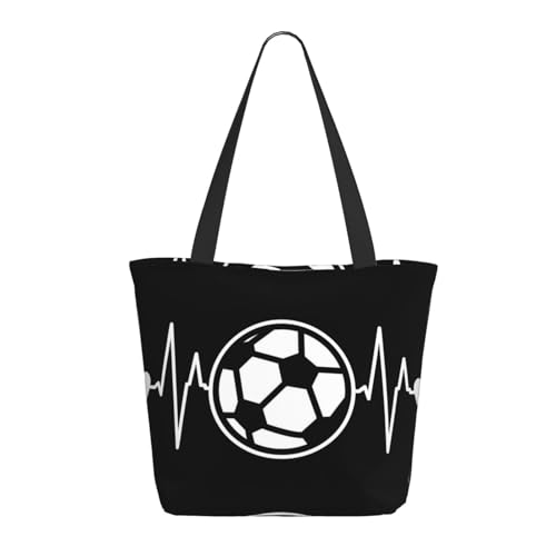 Mngpouw Hobos Damen-Schultertasche mit Delfin-Druck, Einkaufstasche für Arbeit, Schule, Reisen, den täglichen Gebrauch, I Love Soccer, Einheitsgröße von Mngpouw