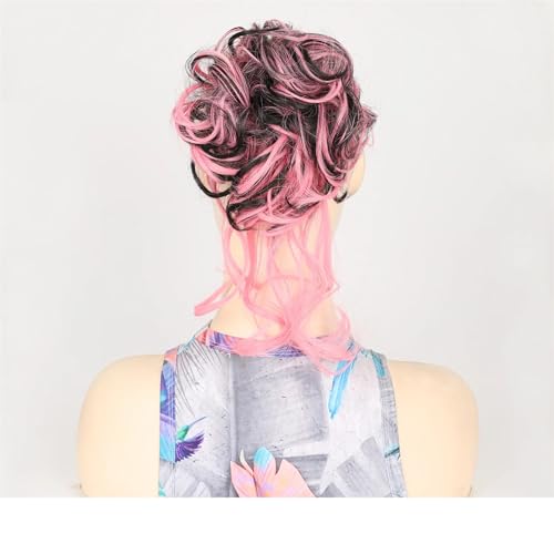 Frauen Klaue Clip Messy Bun Haarteile Zerzauste Hochsteckfrisur Pferdeschwanz Synthetische Lockige Wellenförmige Dutt Haarverlängerung Mit Haarspangen GN3-1BT1920 1 PC von Mnjyihy