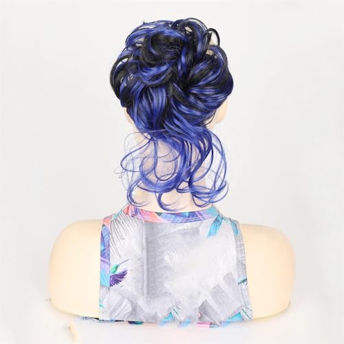 Frauen Klaue Clip Messy Bun Haarteile Zerzauste Hochsteckfrisur Pferdeschwanz Synthetische Lockige Wellenförmige Dutt Haarverlängerung Mit Haarspangen GN3-1BT2521 1 PC von Mnjyihy