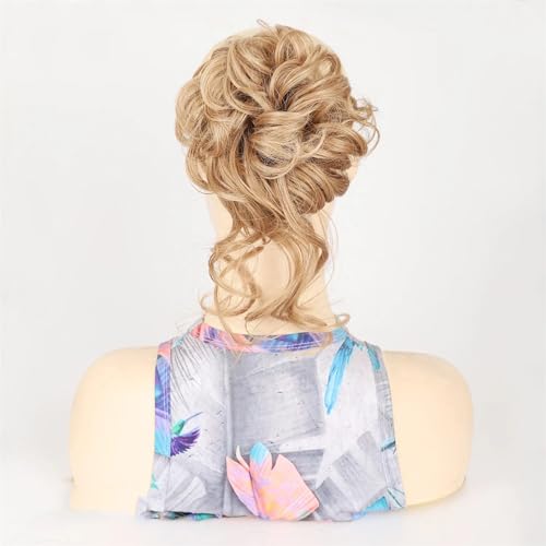 Frauen Klaue Clip Messy Bun Haarteile Zerzauste Hochsteckfrisur Pferdeschwanz Synthetische Lockige Wellenförmige Dutt Haarverlängerung Mit Haarspangen GN3-24 1 PC von Mnjyihy