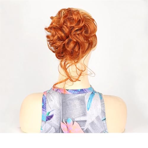 Frauen Klaue Clip Messy Bun Haarteile Zerzauste Hochsteckfrisur Pferdeschwanz Synthetische Lockige Wellenförmige Dutt Haarverlängerung Mit Haarspangen GN3-2735M30 1 PC von Mnjyihy