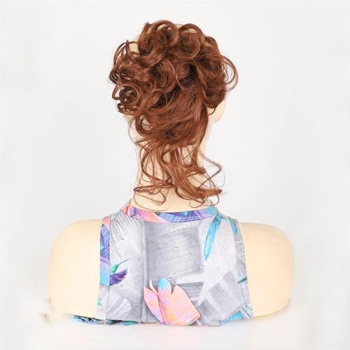 Frauen Klaue Clip Messy Bun Haarteile Zerzauste Hochsteckfrisur Pferdeschwanz Synthetische Lockige Wellenförmige Dutt Haarverlängerung Mit Haarspangen GN3-30 1 PC von Mnjyihy