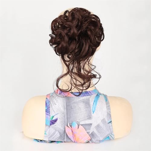 Frauen Klaue Clip Messy Bun Haarteile Zerzauste Hochsteckfrisur Pferdeschwanz Synthetische Lockige Wellenförmige Dutt Haarverlängerung Mit Haarspangen GN3-33 1 PC von Mnjyihy