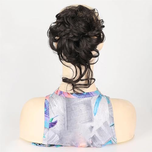 Frauen Klaue Clip Messy Bun Haarteile Zerzauste Hochsteckfrisur Pferdeschwanz Synthetische Lockige Wellenförmige Dutt Haarverlängerung Mit Haarspangen GN3-4 1 PC von Mnjyihy