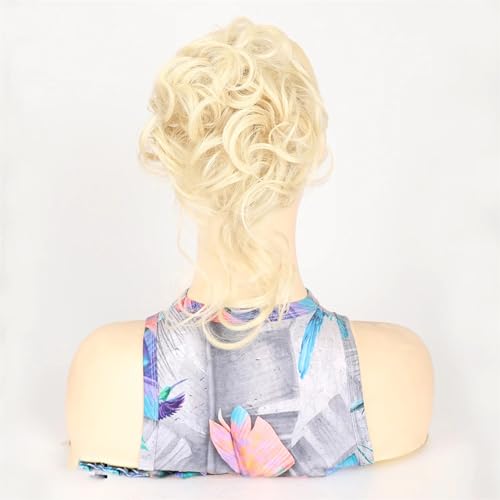 Frauen Klaue Clip Messy Bun Haarteile Zerzauste Hochsteckfrisur Pferdeschwanz Synthetische Lockige Wellenförmige Dutt Haarverlängerung Mit Haarspangen GN3-613 1 PC von Mnjyihy