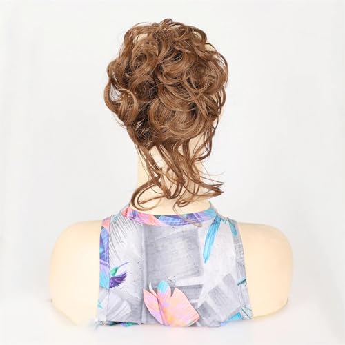 Frauen Klaue Clip Messy Bun Haarteile Zerzauste Hochsteckfrisur Pferdeschwanz Synthetische Lockige Wellenförmige Dutt Haarverlängerung Mit Haarspangen GN3-8M27 1 PC von Mnjyihy