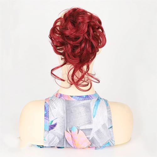 Frauen Klaue Clip Messy Bun Haarteile Zerzauste Hochsteckfrisur Pferdeschwanz Synthetische Lockige Wellenförmige Dutt Haarverlängerung Mit Haarspangen GN3-BUG 1 PC von Mnjyihy