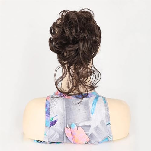 Synthetische Haarspange Für Damen Unordentlicher Haarknoten Gewellt Lockig Pferdeschwanz Haarteile Zerzauste Hochsteckfrisur Haarverlängerungen GN2-6A 1 PC von Mnjyihy