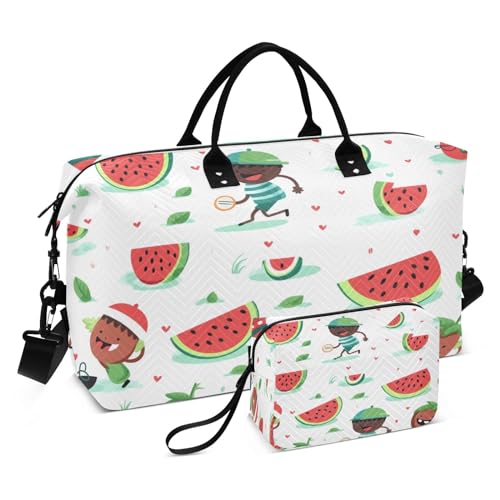 -439 Wassermelonv Reisetasche, für Fitnessstudio, Yoga, Handgepäcktasche für Männer und Frauen, Wochenendtasche, -439- Wassermelonv, Einheitsgröße, Reisetasche von Mnsruu