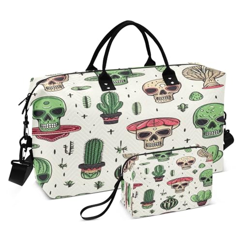 - 80 – Reisetasche, Totenkopf-Design, Reisetasche, Fitnessstudio, Yoga, Handgepäcktasche für Männer und Frauen, Wochenendtasche, - 80 - Totenkopf, Einheitsgröße, Reisetasche von Mnsruu