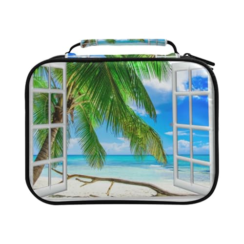 Federmäppchen mit Strandpalmen-Insel, großes Fassungsvermögen, Federmäppchen für Buntstifte, Stiftetasche, Marker-Organizer, Blau, #01, Einheitsgröße, Hübsch Federmäppchen mit Strandpalmen-Insel, großes Fassungsvermögen, Federmäppchen für Buntstifte, Stiftetasche, Marker-Organizer, Blau, #01, Einheitsgröße, Hübsch von Mnsruu