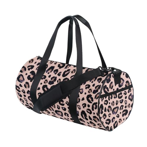 Reisetasche für Herren und Damen, Leopardenmuster, Rosa, große Reise, Übernachtung, Seesack, Unisex, hohe Kapazität, großes Gepäck, Sport, Turnbeutel, Leopard 53, Einheitsgröße von Mnsruu