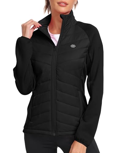 MoFiz Fliesjacke Damen Warm Sweatjacke Arbeitsjacke Leichte Stehkragen Trainingsjacke Reitjacke mit Reißverschlusstasche Schwarz M von MoFiz