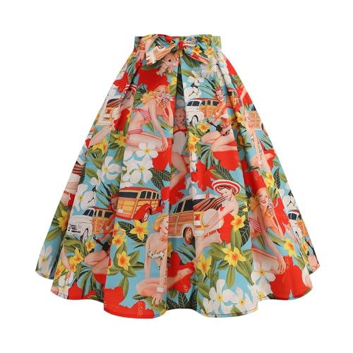Faltenrock für Damen Elegant Vintage Plisseerock - Rock A Linie Sommer Trachten Dirndlrock Rockabilly Tellerrock Trachtenrock Eingriff Dirndl Oktoberfest Röcke mit Blume Polka Dot Faltenrock für Damen Elegant Vintage Plisseerock - Rock A Linie Sommer Trachten Dirndlrock Rockabilly Tellerrock Trachtenrock Eingriff Dirndl Oktoberfest Röcke mit Blume Polka Dot von Mobanna