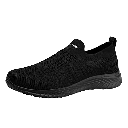 Sneaker Herren - Slip On Sneakers Herren, Orthopädische Schuhe Mesh Atmungsaktiv Turnschuhe Gym Bequem Sportschuhe Outdoor Walkingschuhe Leichte Sneakers Freizeitschuhe Schlupfschuhe Schwarz 44 von Mobanna