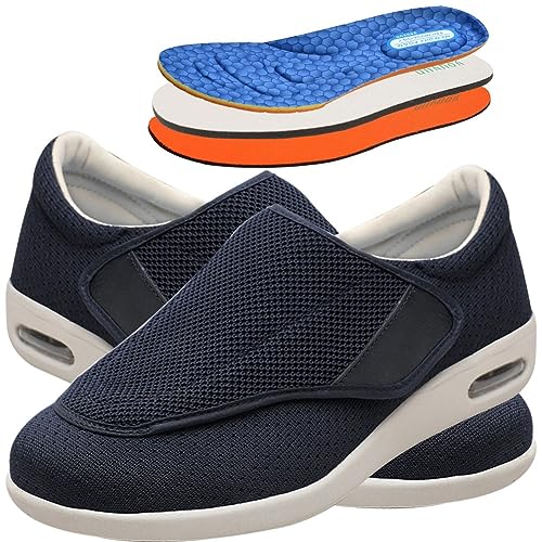 Diabetiker Schuhe Herren Geschwollene Füße Diabetes Walking Schuhe Bogen Unterstützung Orthopädische Turnschuhe Medizinische Schuhe Rehaschuhe (Color : Blue, Size : 36 EU) von Möge