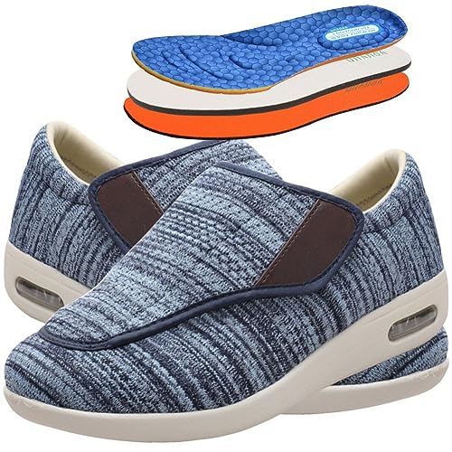 Diabetiker Schuhe Herren Geschwollene Füße Diabetes Walking Schuhe Bogen Unterstützung Orthopädische Turnschuhe Medizinische Schuhe Rehaschuhe (Color : LightBlue, Size : 38 EU) von Möge