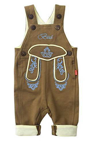 Mogo.cc, BLH Babylederhose Bua, PIZ LANG, 86/92, 18-24 Mon. XL, Stick blau von Mogo.cc