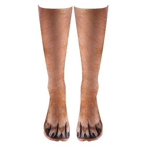 Molain Kniestrümpfe Overknee Strümpfe Damen Simulation Tier Pfoten Oberschenkelhohe Socken in Übergröße über dem Knie Knee High Beinwärmer Stockings Lange Socken für Halloween Sport Herren von Molain