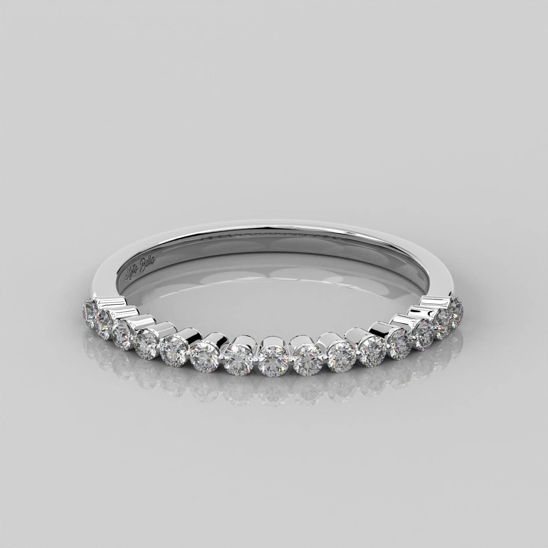 0.35 Ct 14K Massivgold Halbe Ewigkeit Diamant Ring Für Frauen/Natürlicher Fassung Ehering Sie Zierliches Halbes Eternity Band von MoltaBellaJewels