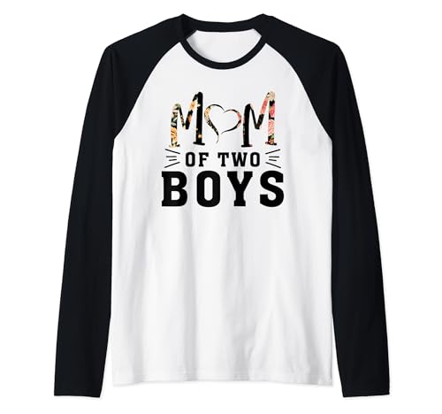 Mom Of 2 Boys Mother's Day Women Mom Of Two Boys Raglan von Mom Of 2 Boys Mother's Day Women Mom Of Two Boys