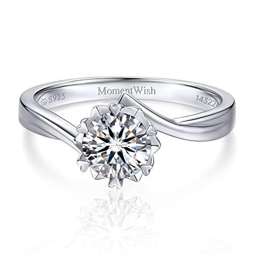 Personalisierter Moissainte Ring Frauen, 2 Karat Verlobungsring Damen Promise Ring Wedding Ring mit GRA Zertifikat Geschenk für Frauen -Größe53 von MomentWish