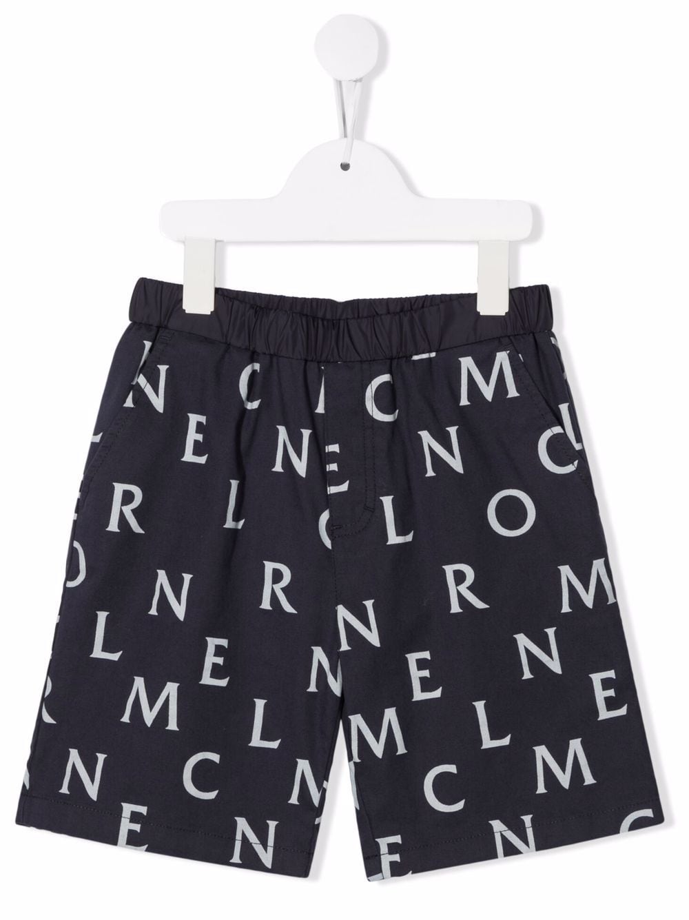 Moncler Enfant Shorts mit Logo-Print - Blau von Moncler Enfant