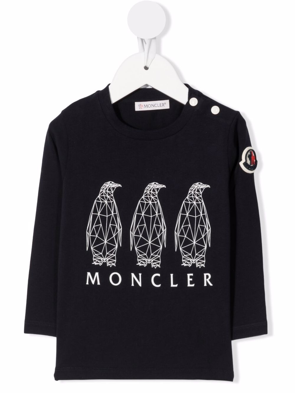 Moncler Enfant T-Shirt mit geometrischem Tiere-Print - Blau von Moncler Enfant