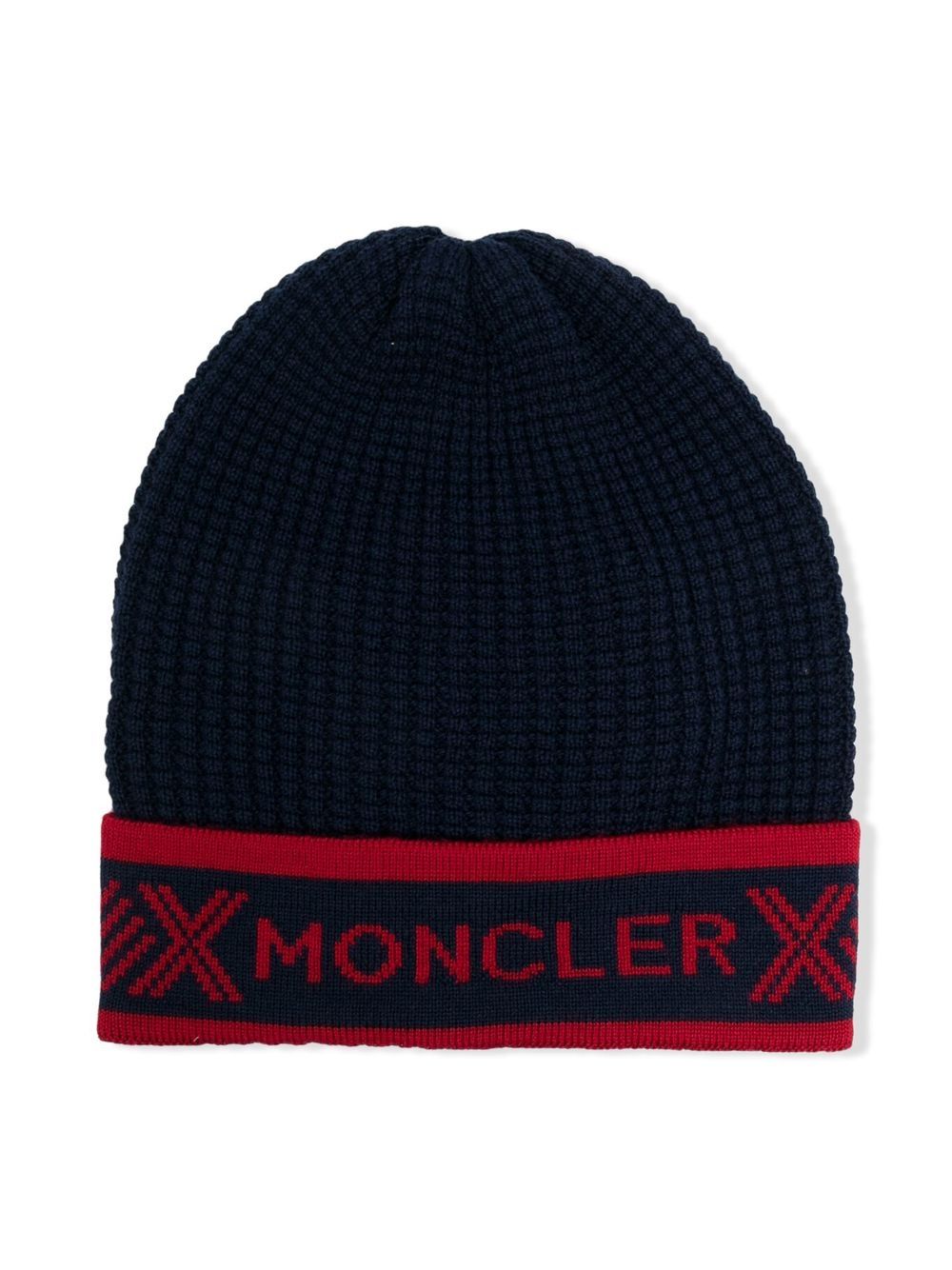 Moncler Enfant Gestrickte Mütze - Blau von Moncler Enfant