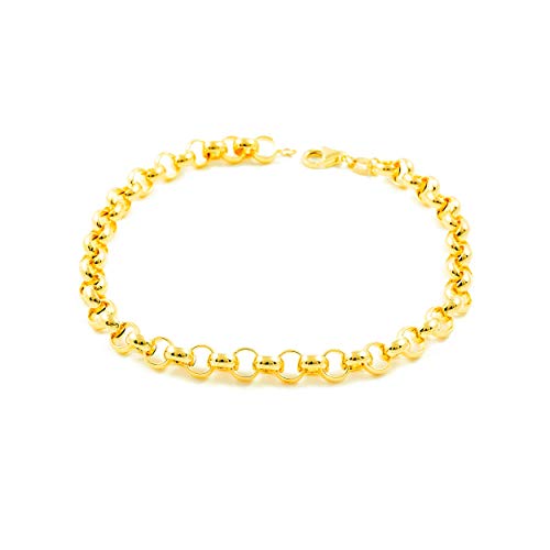 Mondepetit - 18K Gelbgold Damen Armband (6,5 mm) Glanz 20 cm - Geschenkbox - Garantiezertifikat von Monde Petit