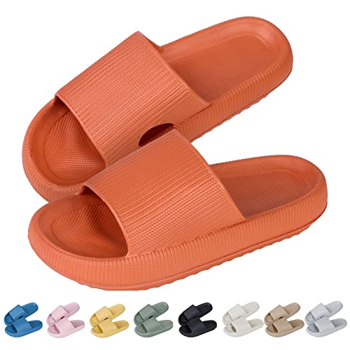 MoneRffi Badelatschen Damen Herren Wolkenschuhe- cloud slides original Badeschuhe wolken damen airfoot hausschuhe Cloudyzz Bequeme rutschfeste Dusch Badeschlappen(orange#1,40/41) von MoneRffi