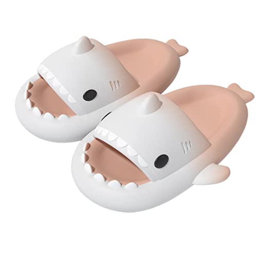 MoneRffi Cloud Shark Slides Damen Hai Hausschuhe Schuhe Non-slip Slippers Quick-drying Haifisch Schlappen mit Farbverlauf Summer Lustige Herren Shark Badelatchen Badeschuhe Indoor Outdoor von MoneRffi