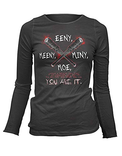 Damen Longsleeve T-Shirt Walking, Dead Eeny Meeny Miny Moe... You Are it ! Negan von Monkey Print