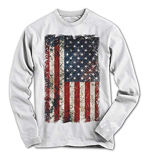 Herren Longsleeve T-Shirt USA Flagge Vintage Rock Grunge Fahne von Monkey Print